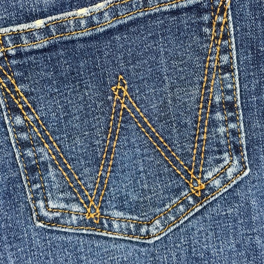Wrangler Womens Bell Bottom Flare Jeans Medium Wash High Rise Patch Pocket Denim - Picture 5 of 12